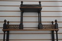 64222EC: CHELSEA HOUSE Black Chippendale Curio Wha