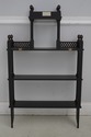 64222EC: CHELSEA HOUSE Black Chippendale Curio Wha