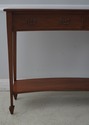 L64128EC: Mahogany 2 Drawer Crescent Shape Console