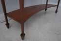 L64128EC: Mahogany 2 Drawer Crescent Shape Console