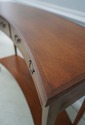 L64128EC: Mahogany 2 Drawer Crescent Shape Console