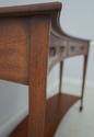 L64128EC: Mahogany 2 Drawer Crescent Shape Console