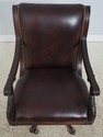 L73020: SAM MOORE Rolling Leather Desk Chair