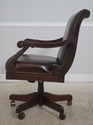 L73020: SAM MOORE Rolling Leather Desk Chair