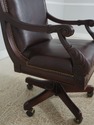 L73020: SAM MOORE Rolling Leather Desk Chair
