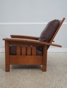 73009: STICKLEY Mission Oak Leather Morris Chair w