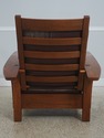 73009: STICKLEY Mission Oak Leather Morris Chair w
