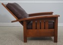 73009: STICKLEY Mission Oak Leather Morris Chair w