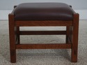 73009: STICKLEY Mission Oak Leather Morris Chair w