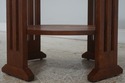73000: STICKLEY Round Mission Oak Lamp Table