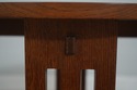 73000: STICKLEY Round Mission Oak Lamp Table