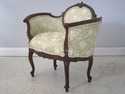 L72986: Vintage Walnut Rococo Parlor Settee w. Dam