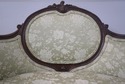 L72986: Vintage Walnut Rococo Parlor Settee w. Dam
