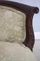 L72986: Vintage Walnut Rococo Parlor Settee w. Dam