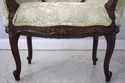 L72986: Vintage Walnut Rococo Parlor Settee w. Dam