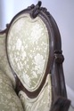 L72986: Vintage Walnut Rococo Parlor Settee w. Dam