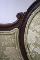L72986: Vintage Walnut Rococo Parlor Settee w. Dam