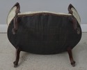 L72986: Vintage Walnut Rococo Parlor Settee w. Dam