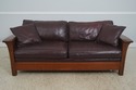 73002: STICKLEY Mission Oak Leather Sofa