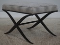 73056: THEODORE ALEXANDER Pair Of Iron Base Ottoma