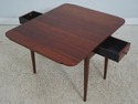 L73055: WRIGHT TABLE CO 2 Drawer Country Drop Leaf