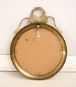 F68407: French Style Round Brass Hanging Mirror
