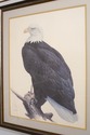 F68413: JAMES FENWICK Artist Signed Bald Eagle Lit