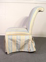 F52817: Striped Upholstered Slipper Chair