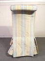 F52817: Striped Upholstered Slipper Chair