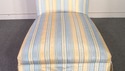 F52817: Striped Upholstered Slipper Chair