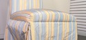 F52817: Striped Upholstered Slipper Chair