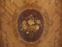 47347EC: Italian Marble Top Inlaid Commode w. Bron