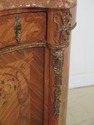 47347EC: Italian Marble Top Inlaid Commode w. Bron