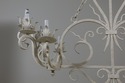 F55693EC: Wrought Iron White Painted 8 Light Arm C