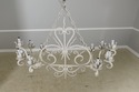 F55693EC: Wrought Iron White Painted 8 Light Arm C