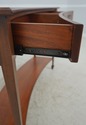 64129EC: Mahogany 2 Drawer Crescent Shape Console 