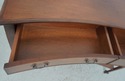 64129EC: Mahogany 2 Drawer Crescent Shape Console 