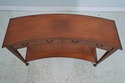 64129EC: Mahogany 2 Drawer Crescent Shape Console 