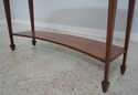 64129EC: Mahogany 2 Drawer Crescent Shape Console 