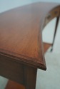 64129EC: Mahogany 2 Drawer Crescent Shape Console 