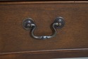 64129EC: Mahogany 2 Drawer Crescent Shape Console 