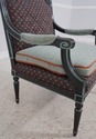 64273EC: Pair French Louis XVI Upholstered Armchai