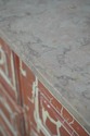 63877EC: French Crackle Painted Finish Marble Top 