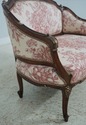 64270EC: Vintage French Toile Upholstered Settee L