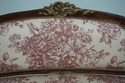 64270EC: Vintage French Toile Upholstered Settee L