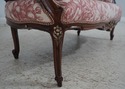 64270EC: Vintage French Toile Upholstered Settee L