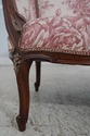 64270EC: Vintage French Toile Upholstered Settee L