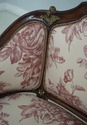 64270EC: Vintage French Toile Upholstered Settee L