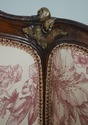 64270EC: Vintage French Toile Upholstered Settee L