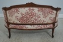 64270EC: Vintage French Toile Upholstered Settee L